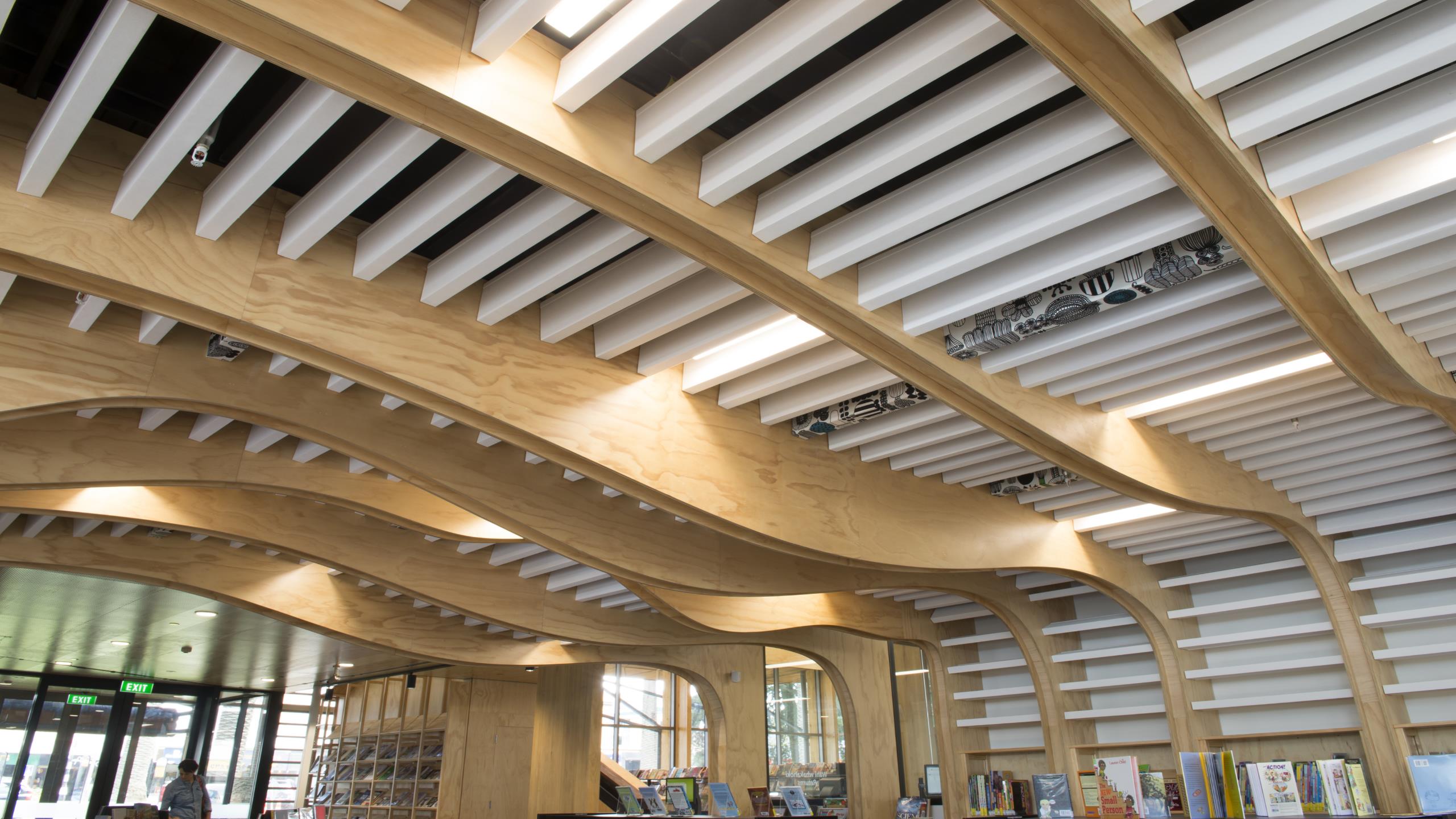 Devonport Library - Baffle Beams