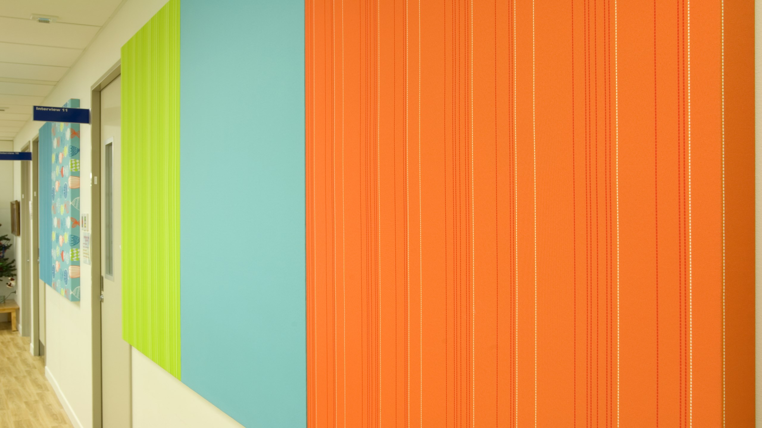 Greenlane eye clinic rectangular fabric cover direct fixed fabwall panels