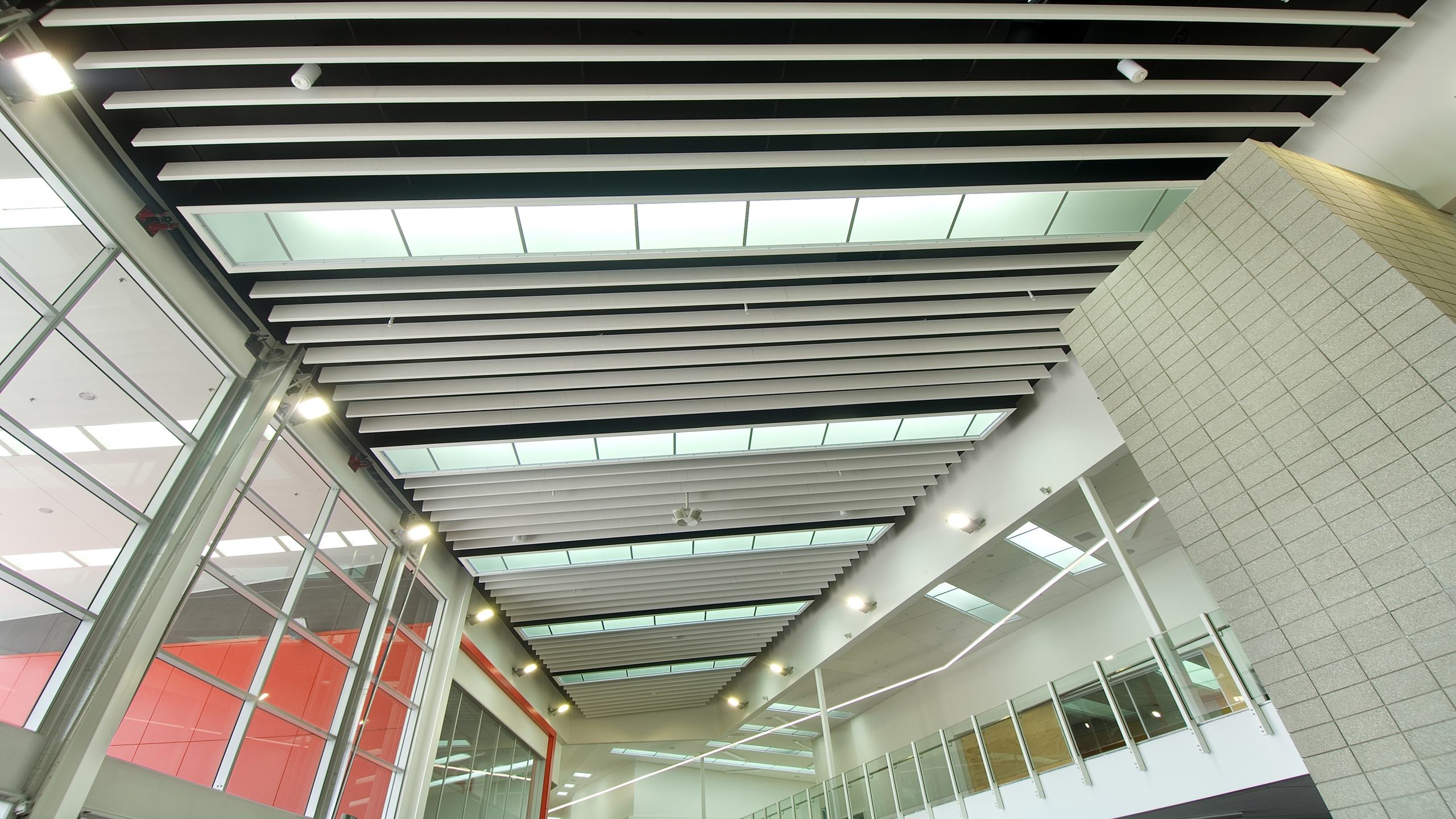 Hobsonville Secondary School Atrium - Baffle Beam