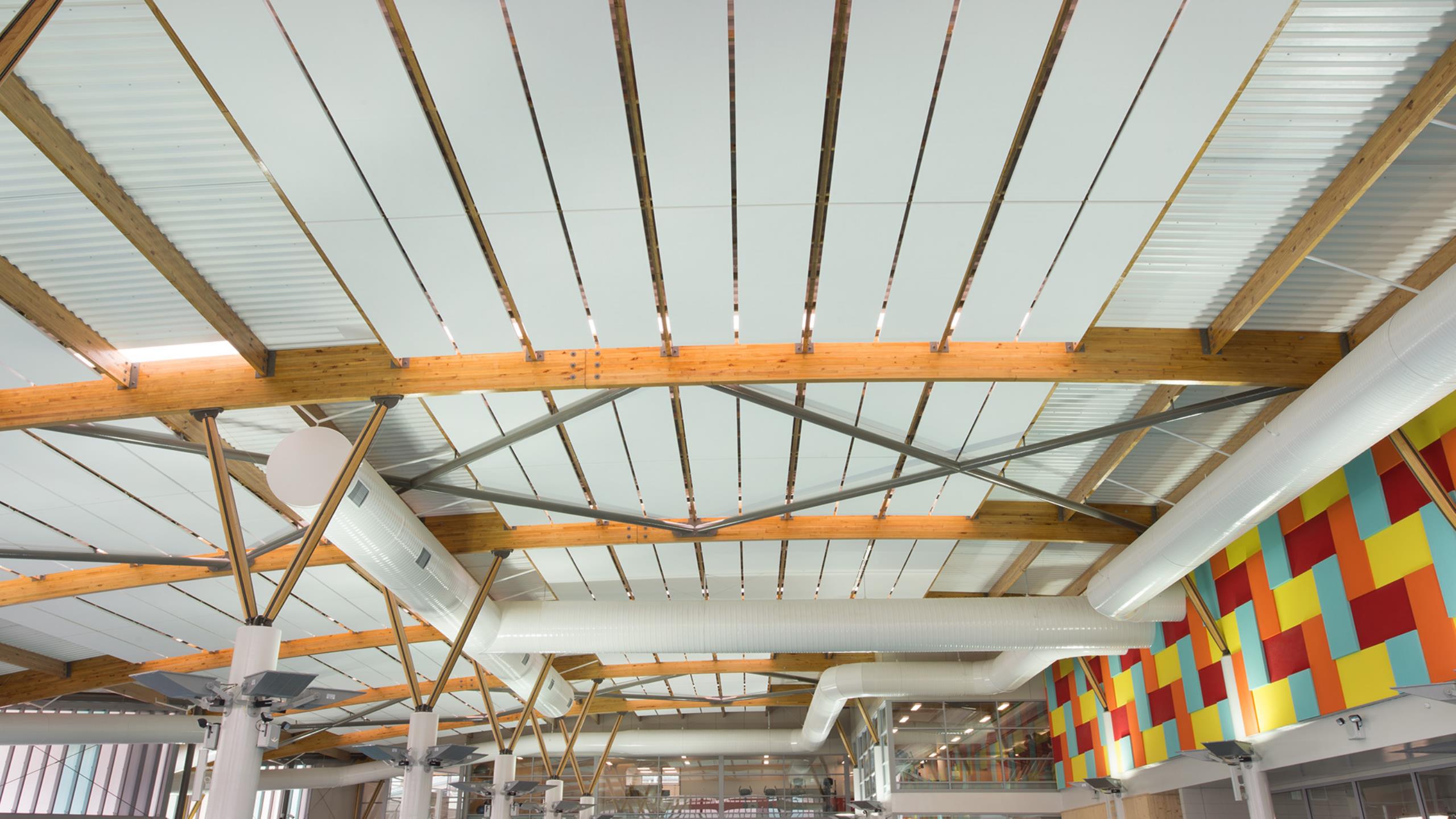 Otahuhu Recreational Centre - Pool Panels in white Sonatex