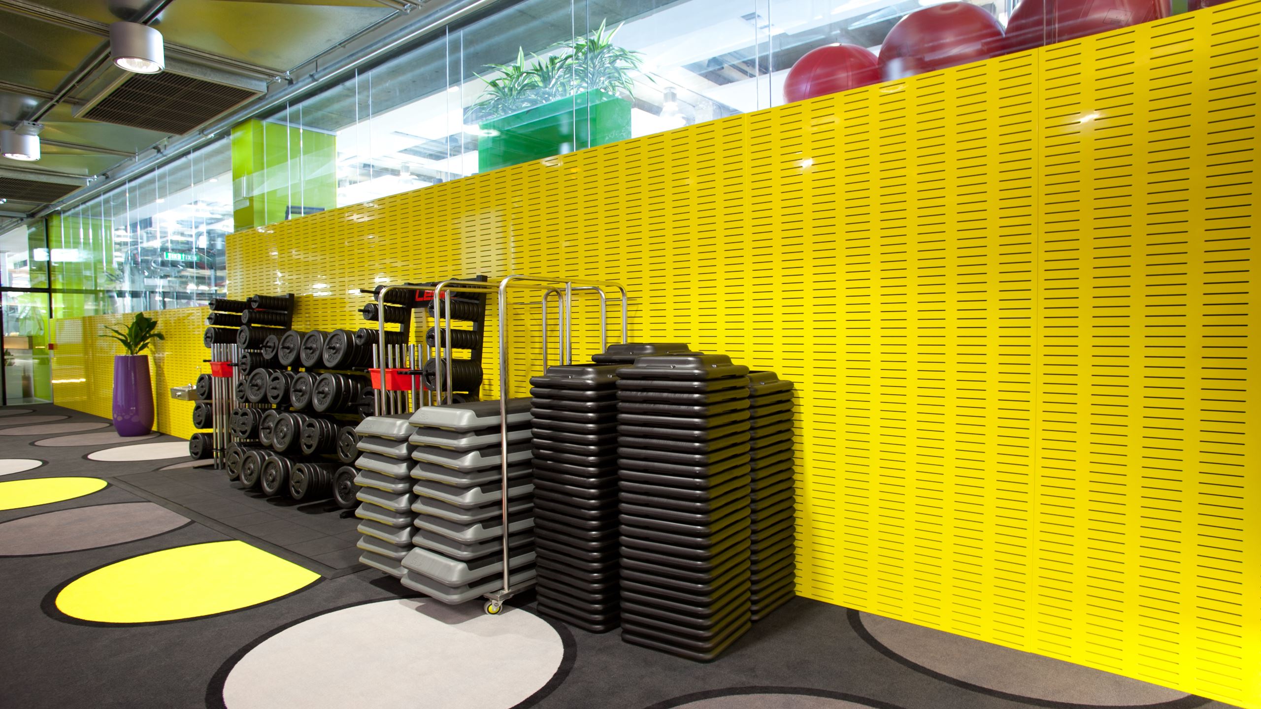 Les Mills Britomart Gym - Asona Slot painted Yellow