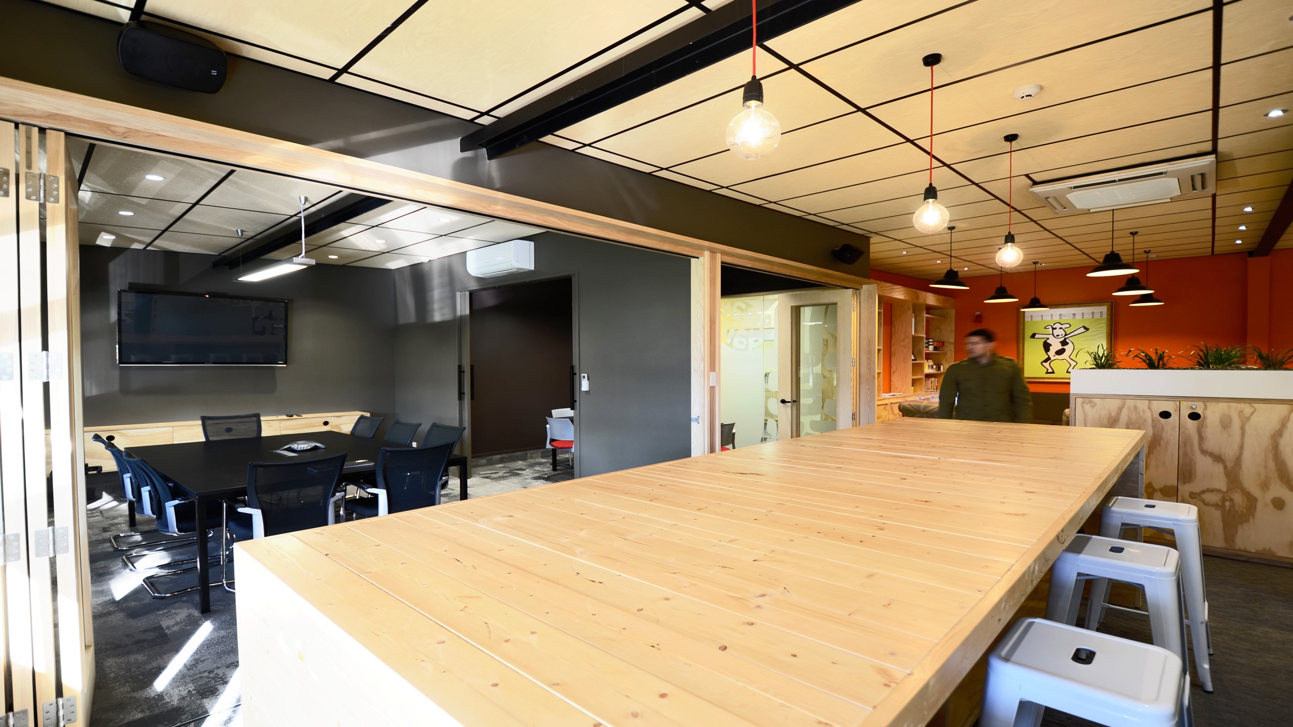 The Collective Dairy HQ - Triton Duo 60 with woodgrain Sonatex facing